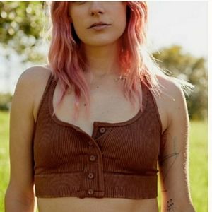 Free People Vintage Copper Revive Washed Bra